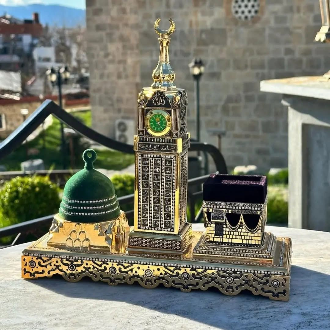 KAABA – ZAMZAM TOWER-MASCID-I NABAVI GOLD Turkish Ornament